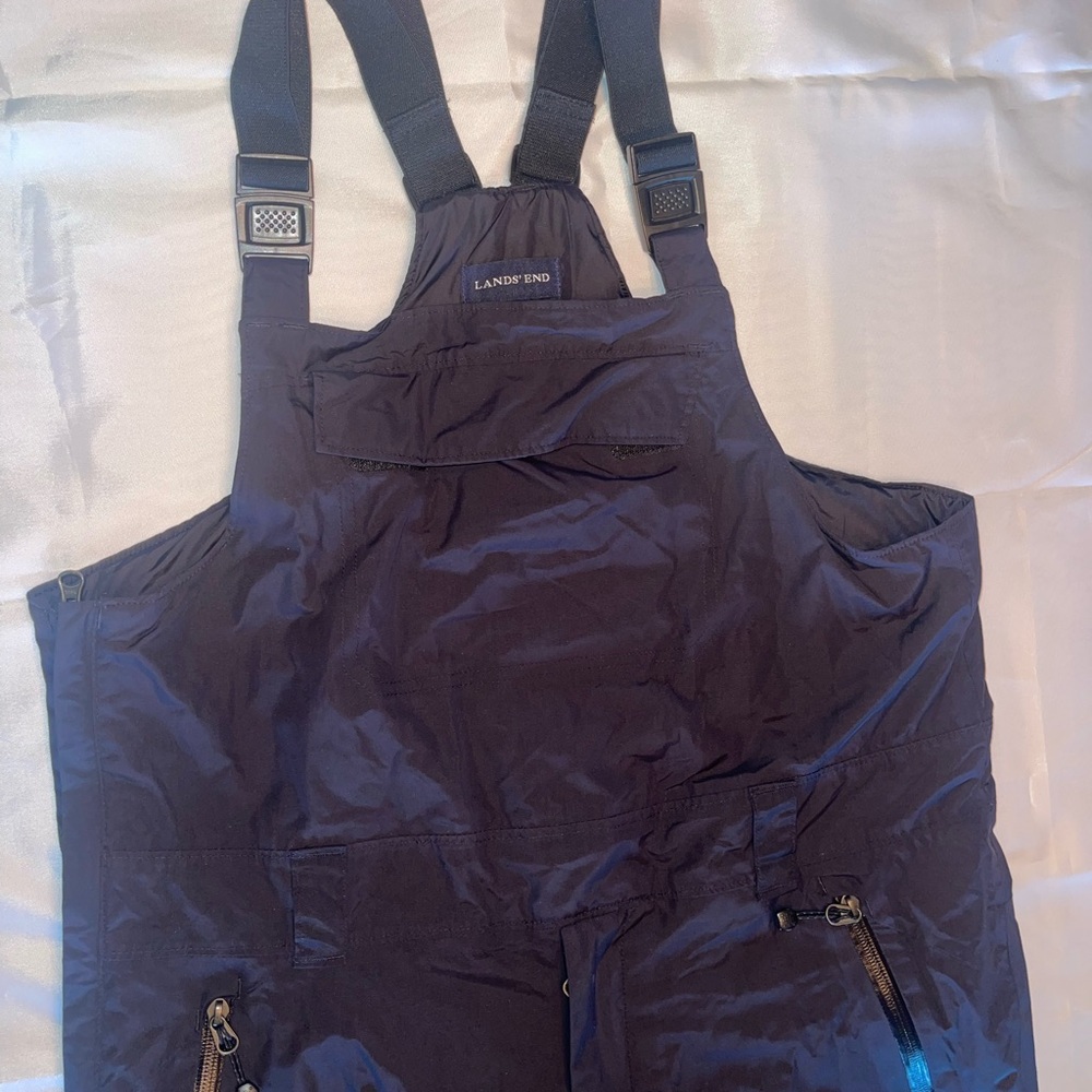 Lands End Outfitters Men’s Snow Bib Suit Pants Black Medium